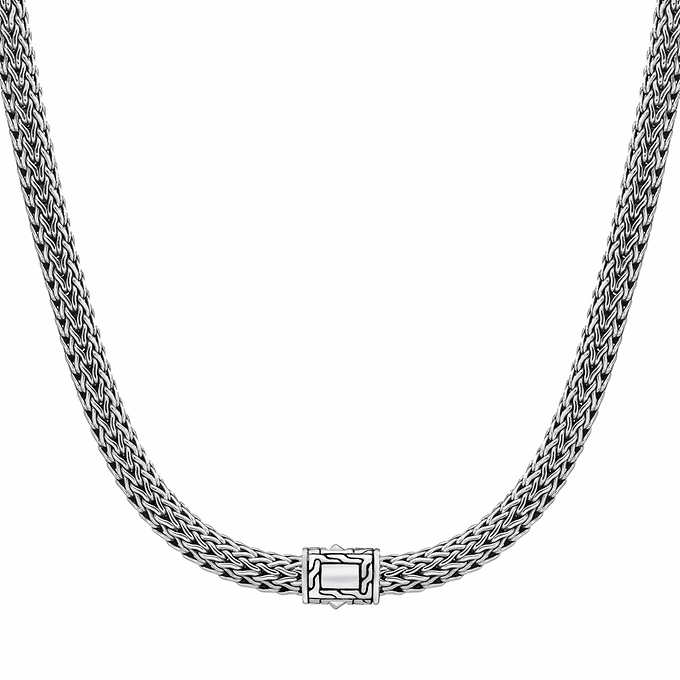 John Hardy NB900477X18 / 1486004 5mm Sterling Silver 925 Women's Woven Necklace